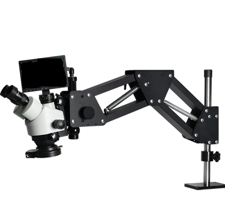 10inch 2K Resolution LED Illum - огляд і ціна Trinocular Stereo Microscope 7X-45X